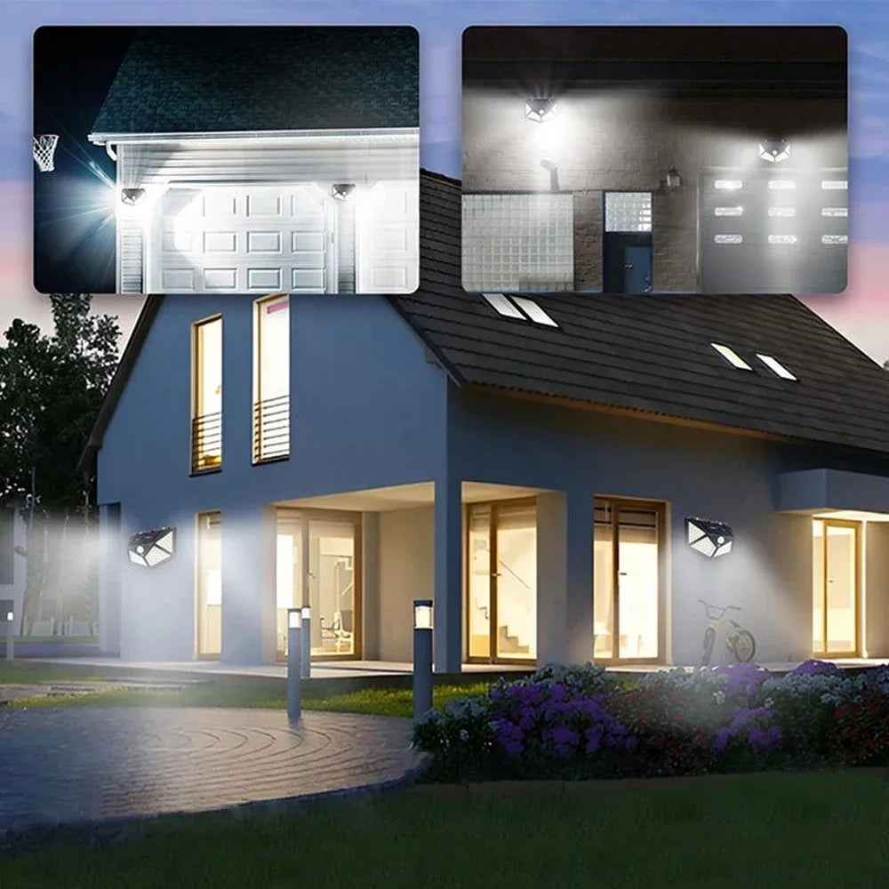 Applique Solaire LED 100 Détecteur de Mouvement – Jardin Extérieur