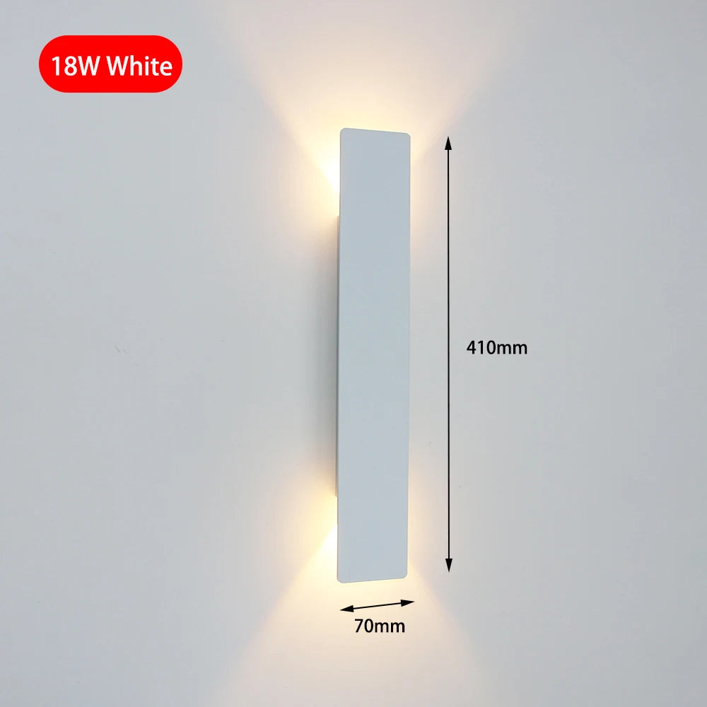 Applique LED Double Éclairage Aluminium – Chambre Couloir