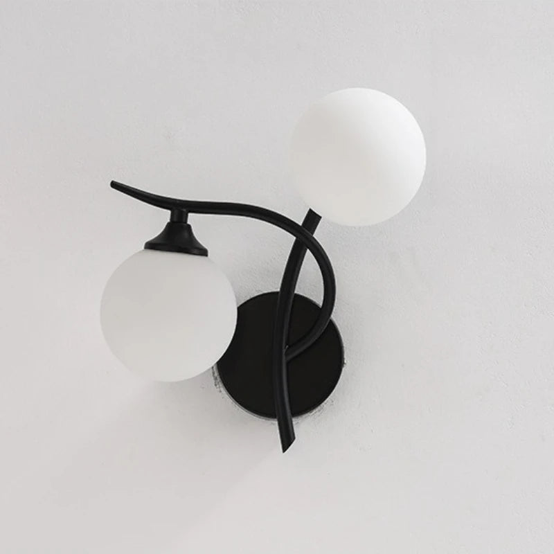 Applique Boule Verre Fer Nordique – Globe Dépoli Bras Orientable