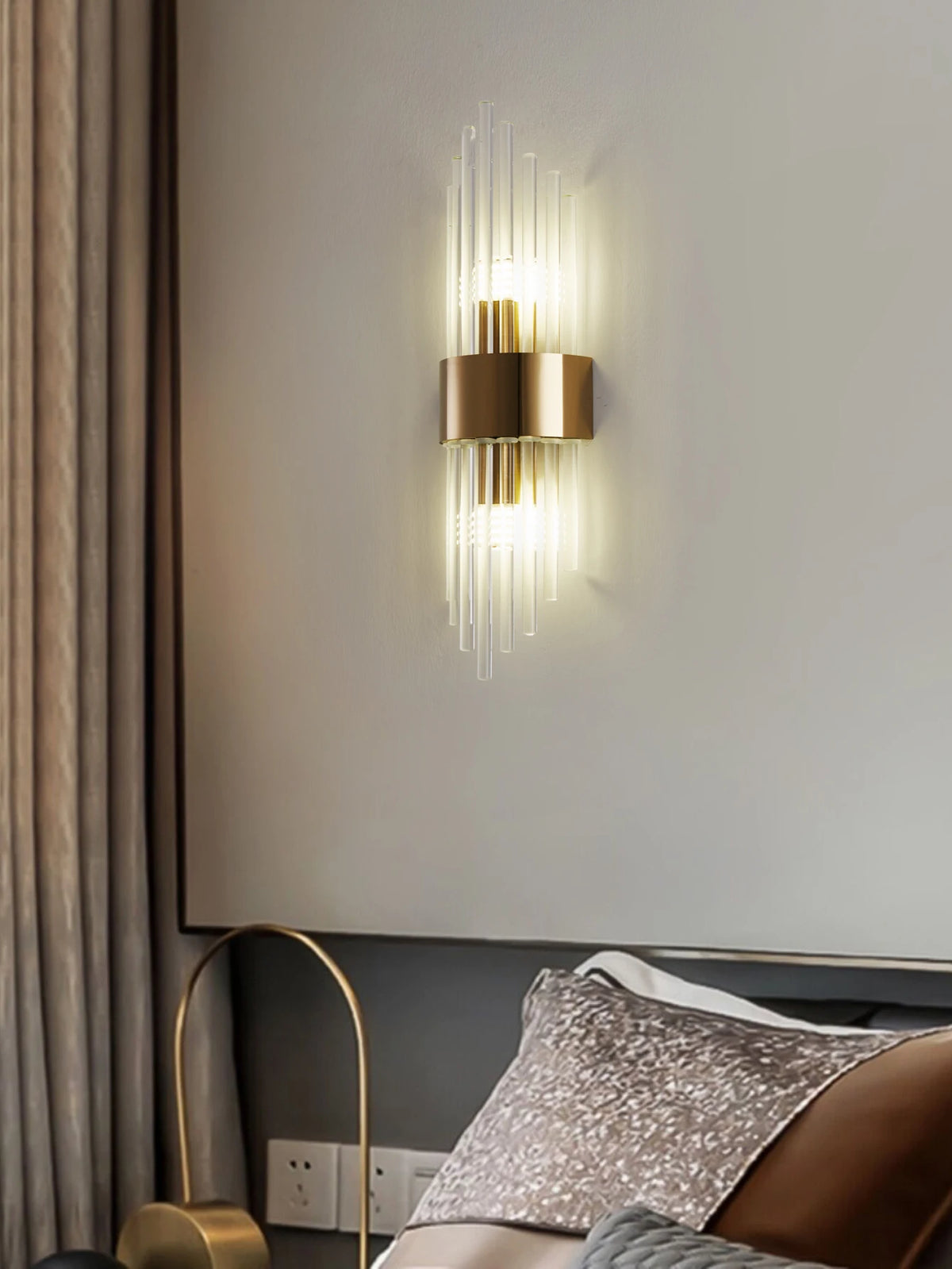 Applique Cristal Dorée G9 – Salon Chambre Style Luxe