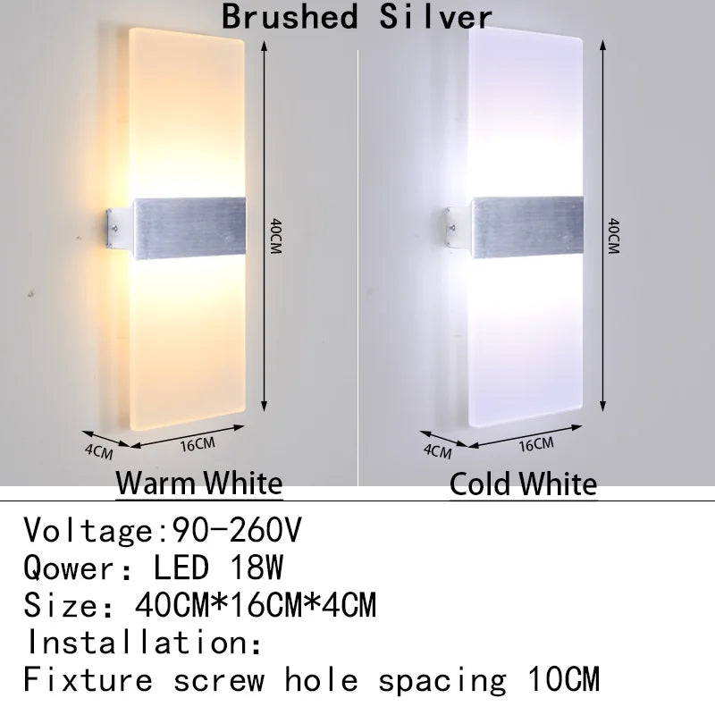 Applique LED Angle Droit Acrylique – Chambre Couloir Hôtel