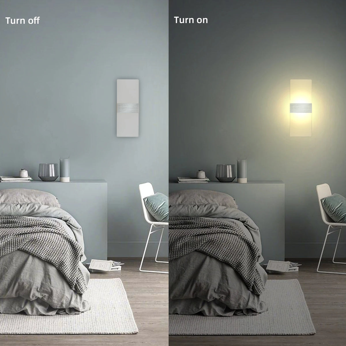 Applique LED Aluminium Minimaliste Intérieur – Salon Chambre Couloir