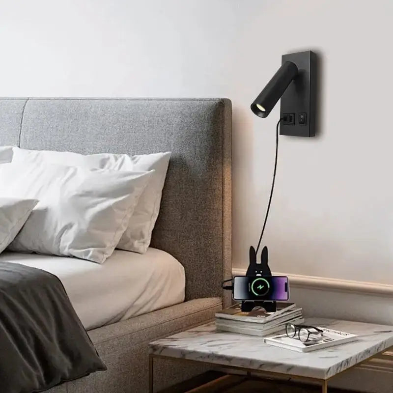 Applique Lecture Orientable Port USB-C – Hôtel Tête de Lit
