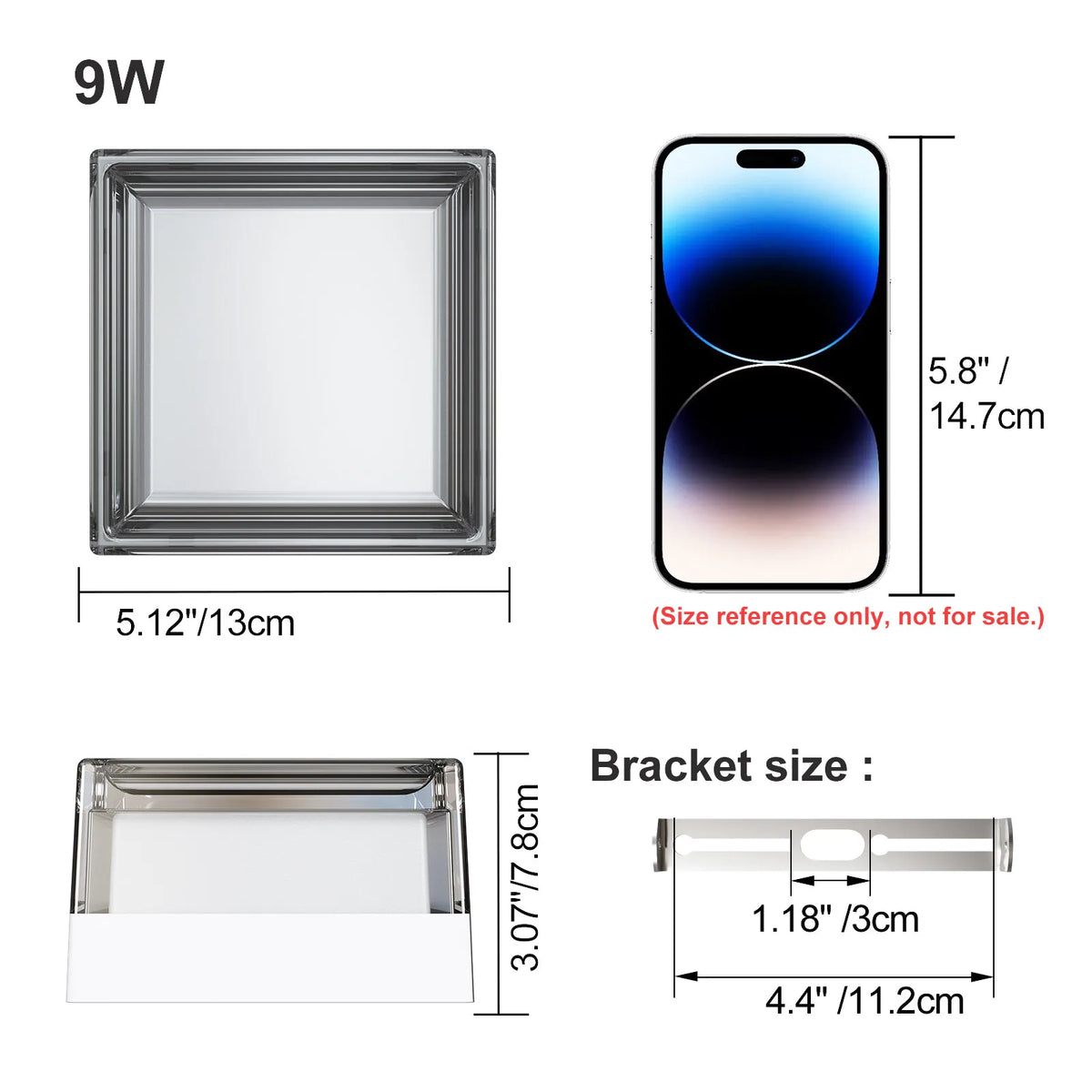 Applique LED Géométrique Ronde ou Carrée – Intérieur Extérieur