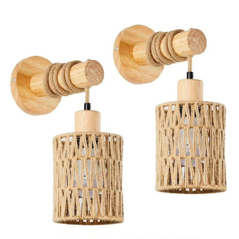 Applique Rotin Boho – Lumière Douce Chambre Nurserie