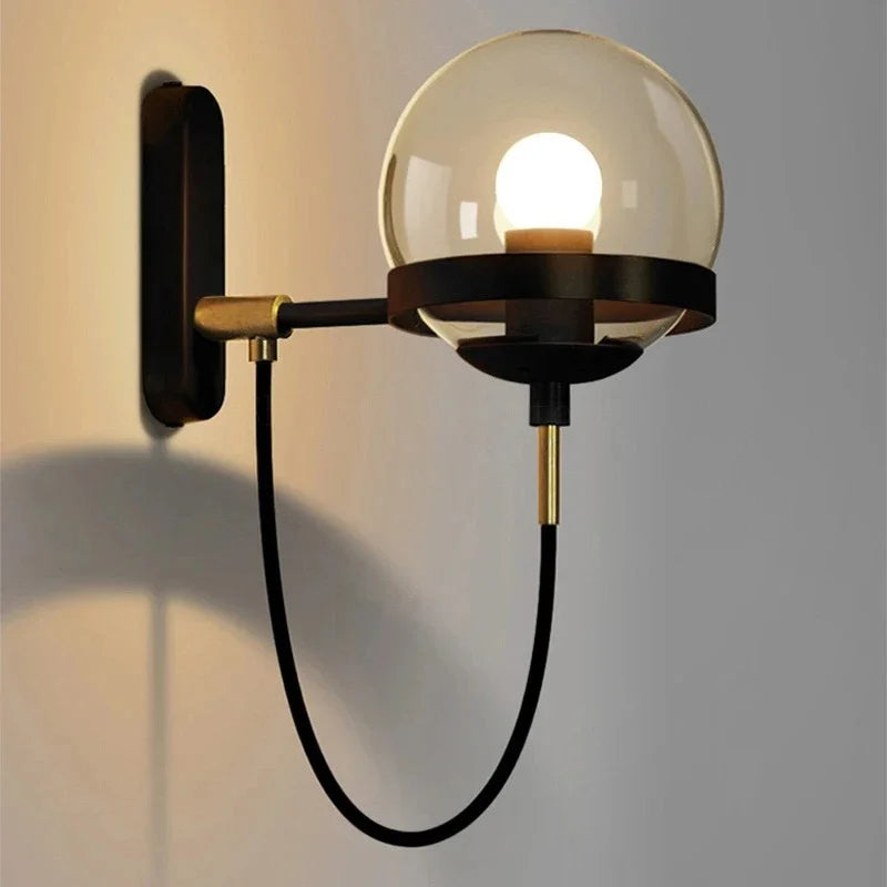 Applique Boule Verre Colorée – Déco Chic Chambre Salle de Bain