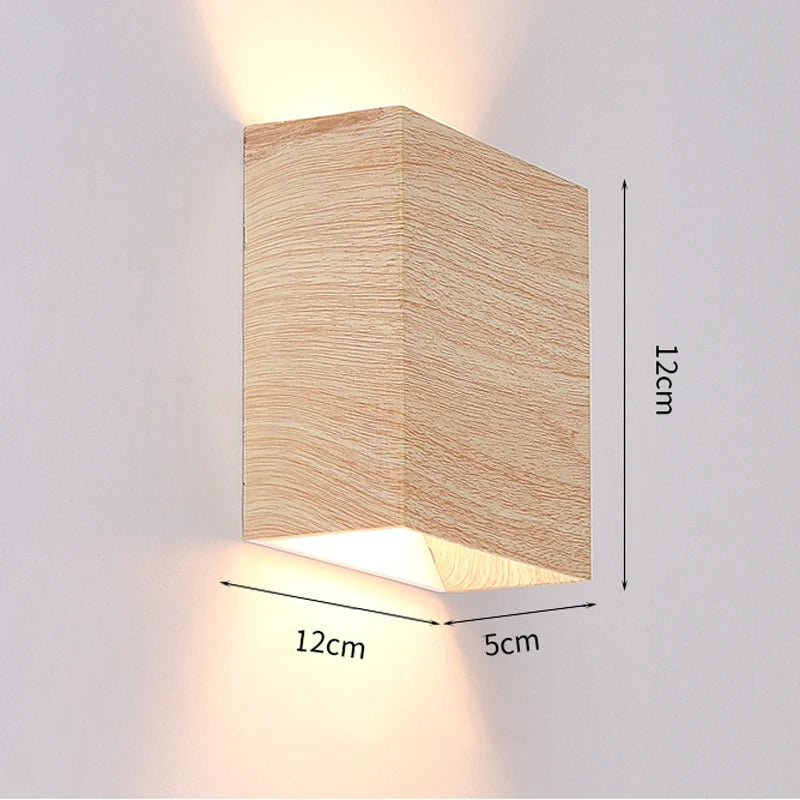 Applique Effet Bois Wabi-Sabi LED Haut/Bas – Chambre Couloir Zen