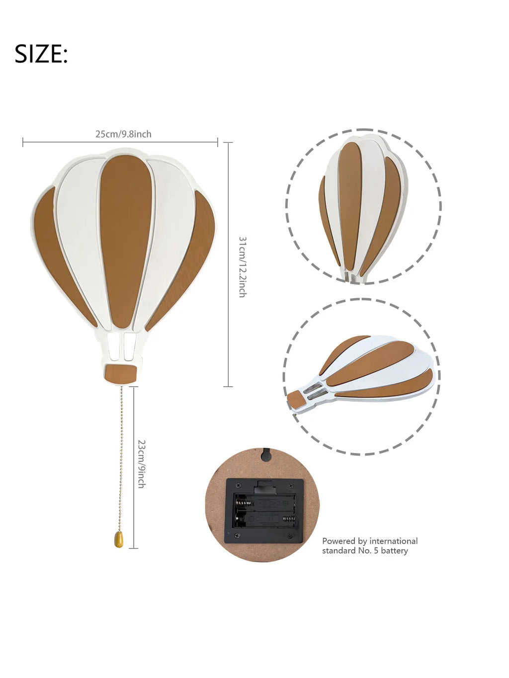 Applique Nuage Flottant – Veilleuse Bois Chambre Bébé