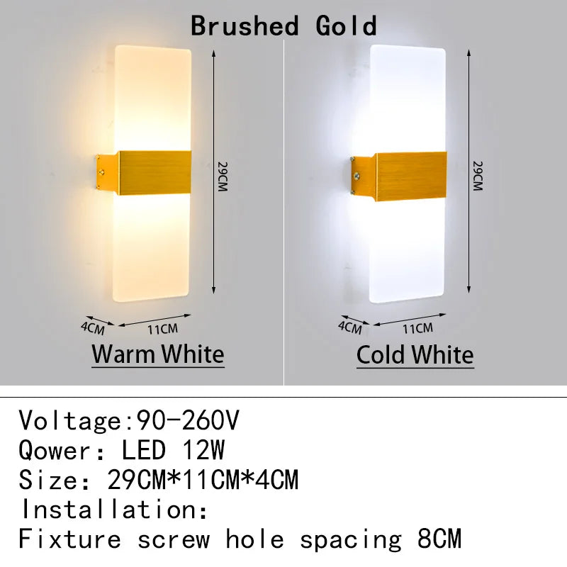 Applique LED Angle Droit Acrylique – Chambre Couloir Hôtel