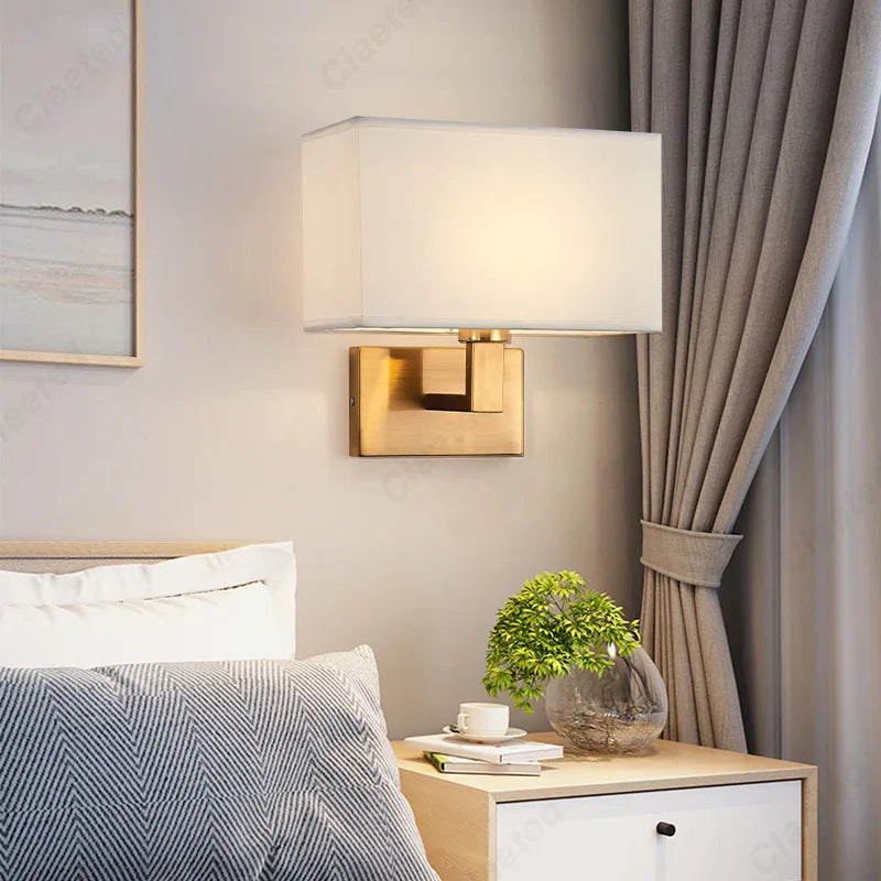 Applique Murale Orientable Abat-Jour Tissu – Chambre Salon Couloir