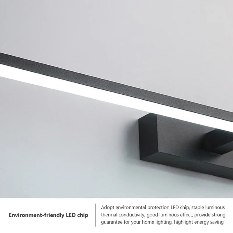 Applique LED Miroir Salle de Bain – Lumière Tricolore Aluminium
