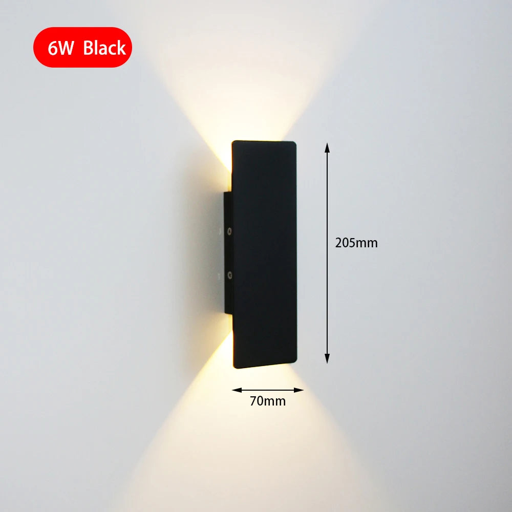 Applique LED Double Éclairage Aluminium – Chambre Couloir