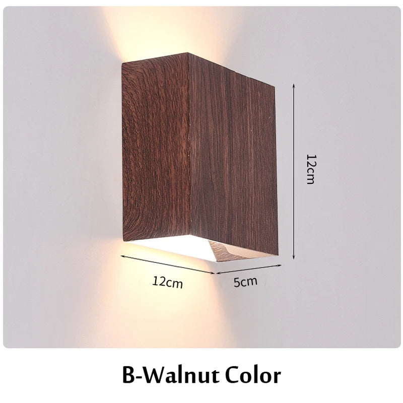 Applique Effet Bois Wabi-Sabi LED Haut/Bas – Chambre Couloir Zen