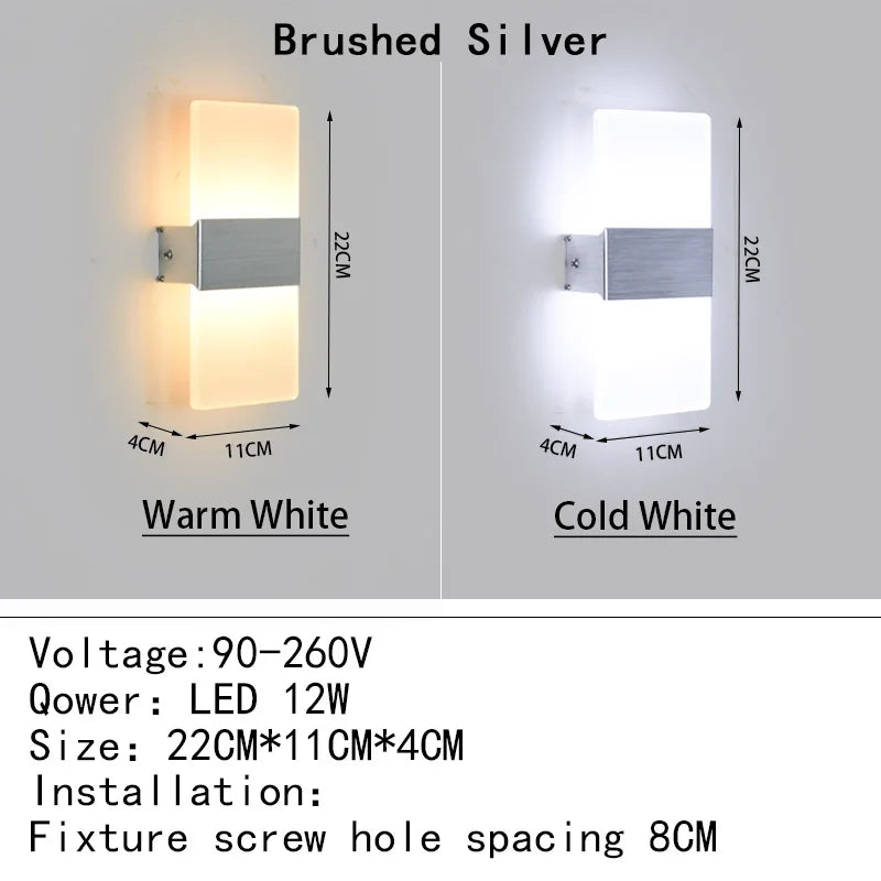 Applique LED Angle Droit Acrylique – Chambre Couloir Hôtel