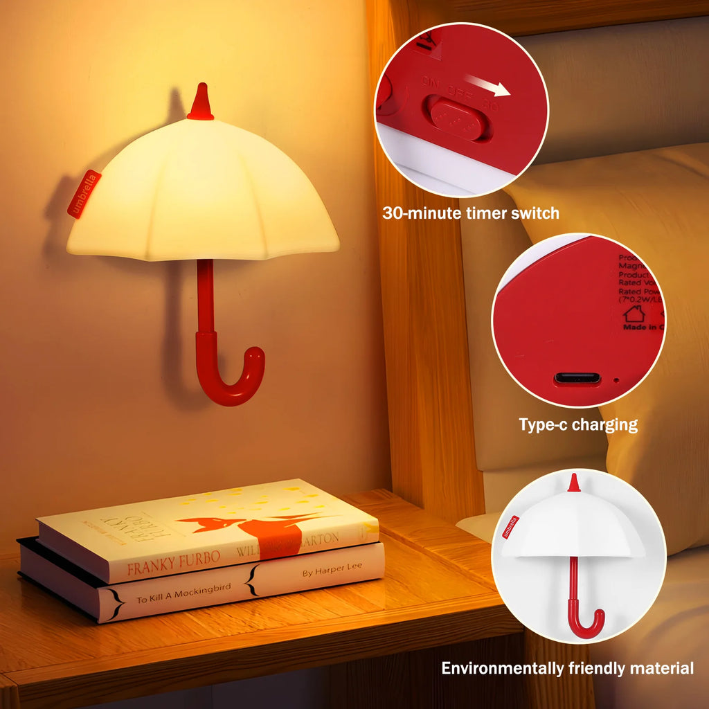 Veilleuse LED Rechargeable Parapluie – Chambre Enfant Décoration Originale
