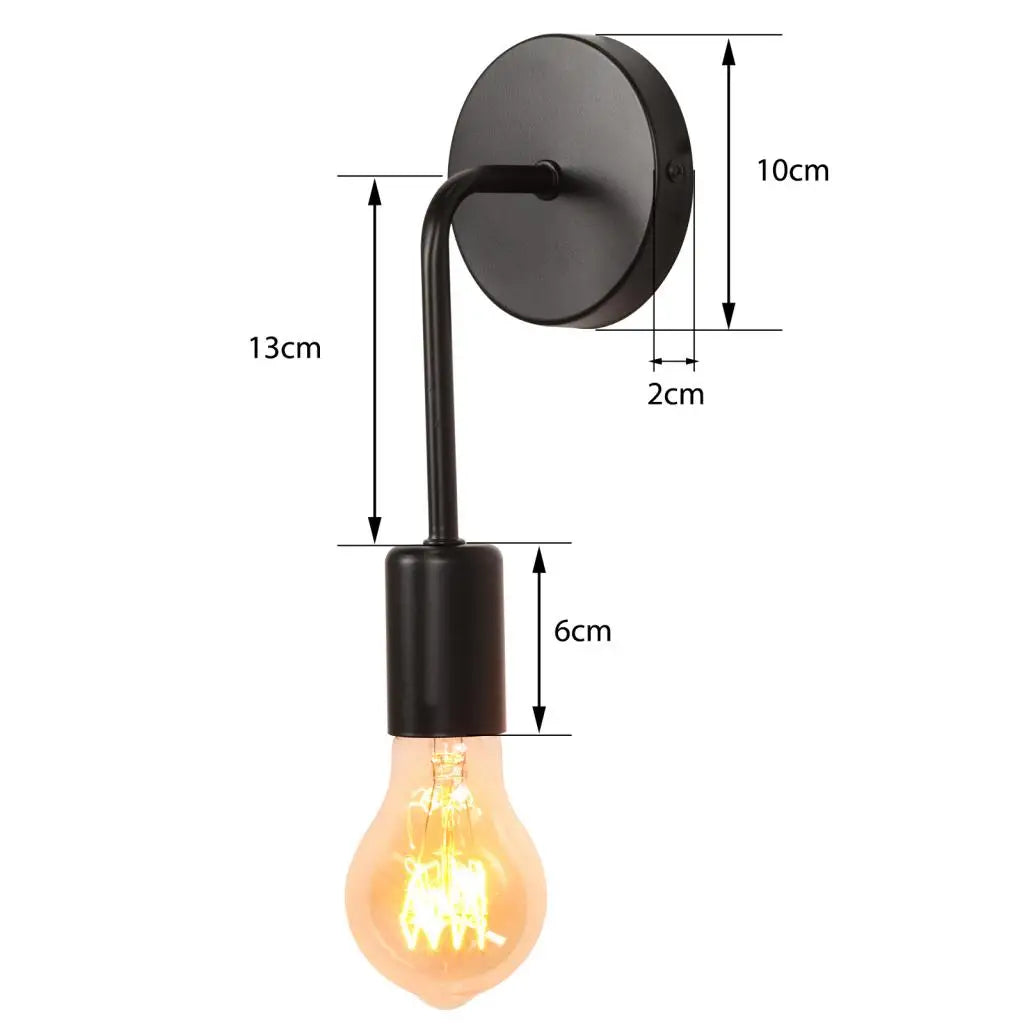 Applique Industrielle Noire Double Tête – Salon Chambre Couloir