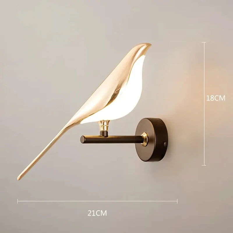 Applique Oiseau Pie LED Design – Déco Chambre Salon Originale