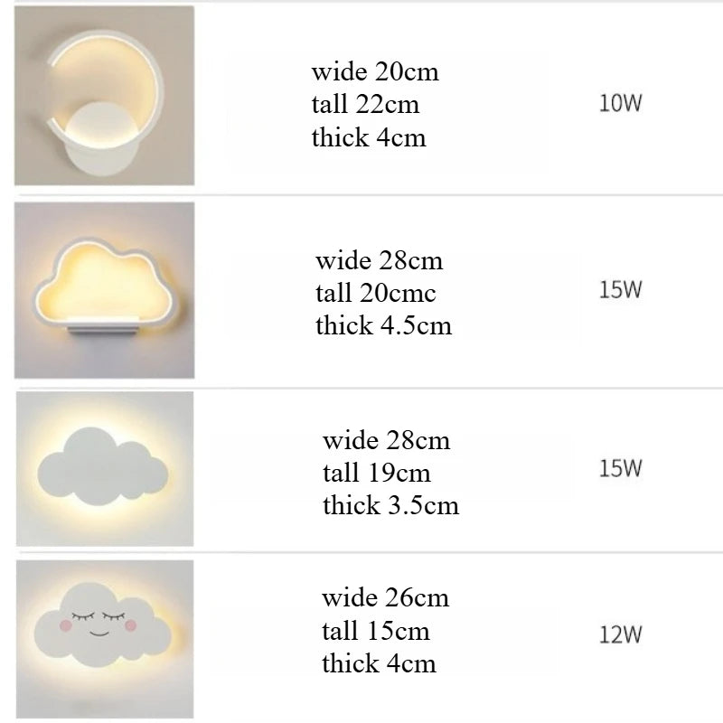 Applique Nuage Souriant – Veilleuse Créative Chambre Enfant