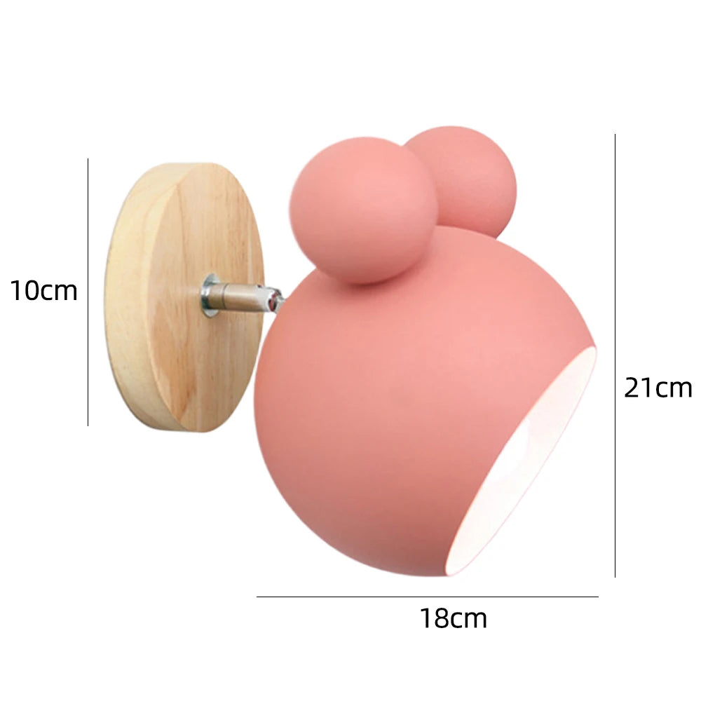 Applique Bois Nordique Colorée – Chambre Salon Couloir Cosy