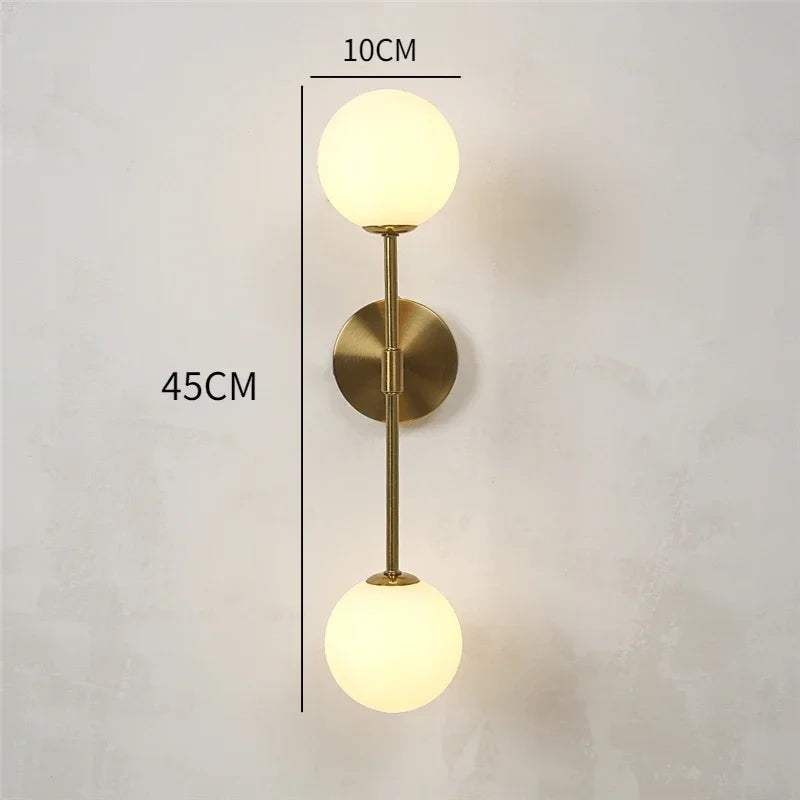 Applique Boule Verre Colorée – Déco Chic Chambre Salle de Bain