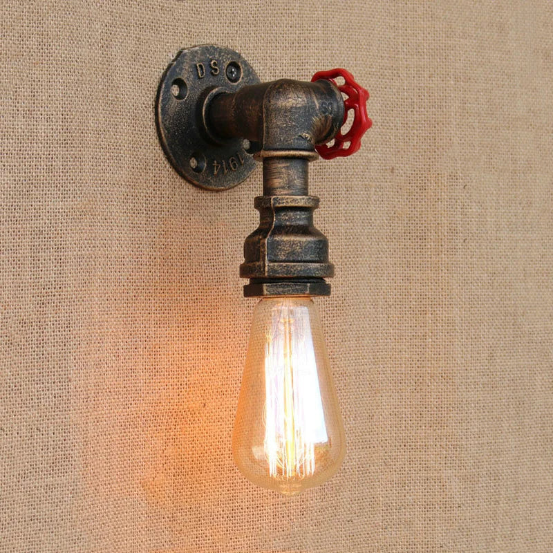 Applique Tuyau Fer Steampunk – Finition Rouille Esprit Usine Vintage