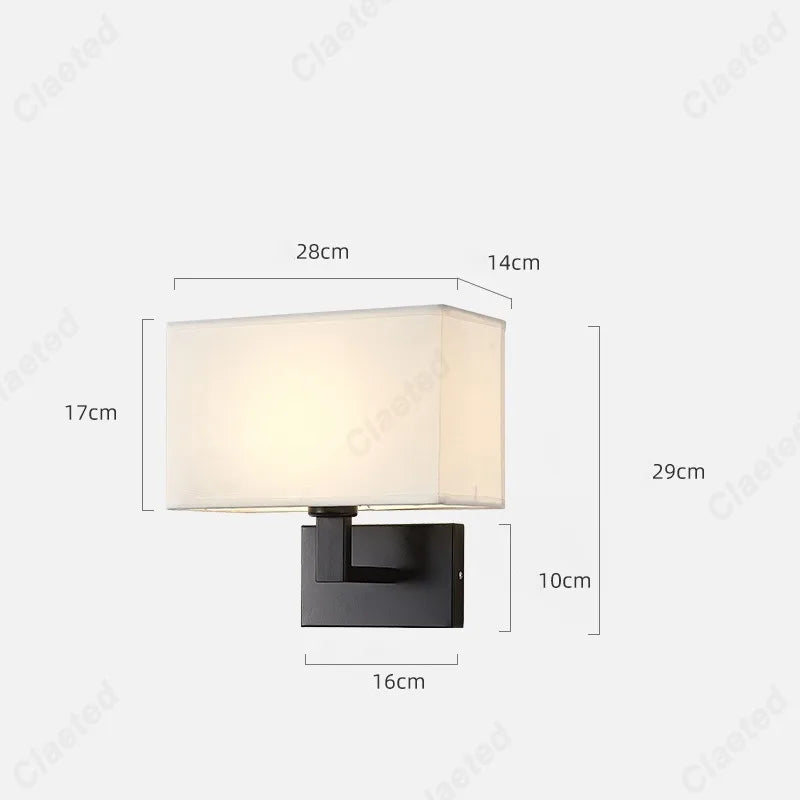 Applique Murale Orientable Abat-Jour Tissu – Chambre Salon Couloir