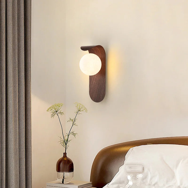 Applique Bois Noyer Linéaire Design – Salon Chambre Salle de Bain