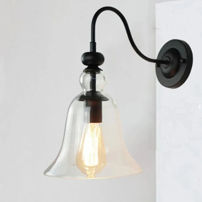 Applique Verre Cloche Américaine – Vintage Chambre Salon Couloir