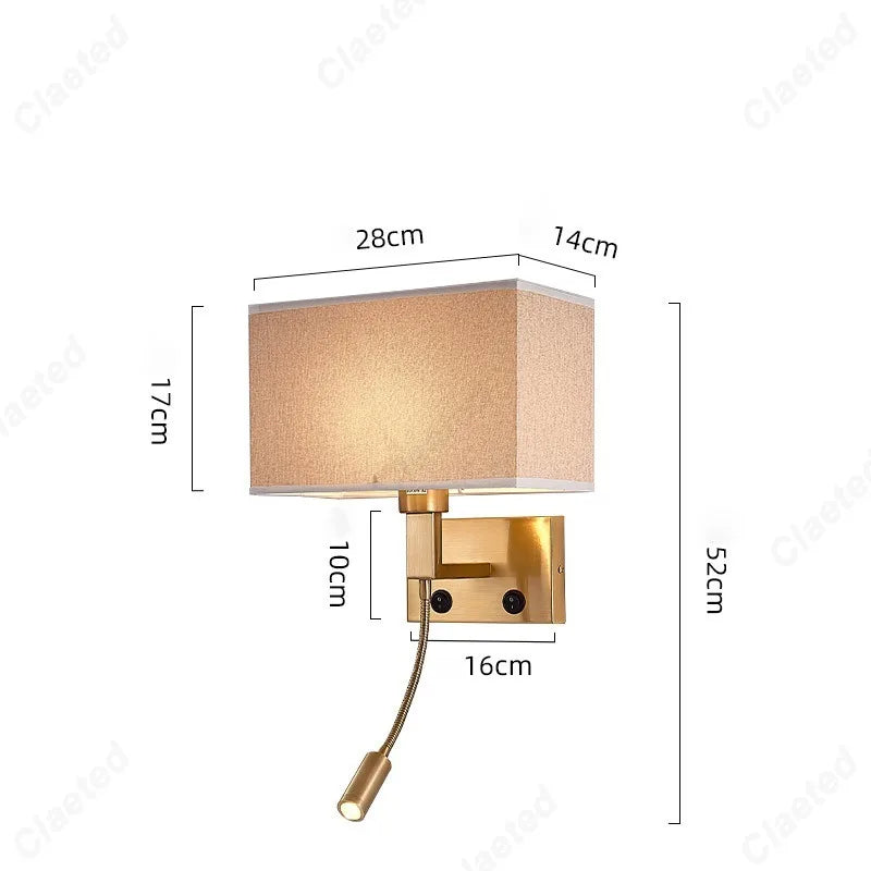 Applique Murale Orientable Abat-Jour Tissu – Chambre Salon Couloir