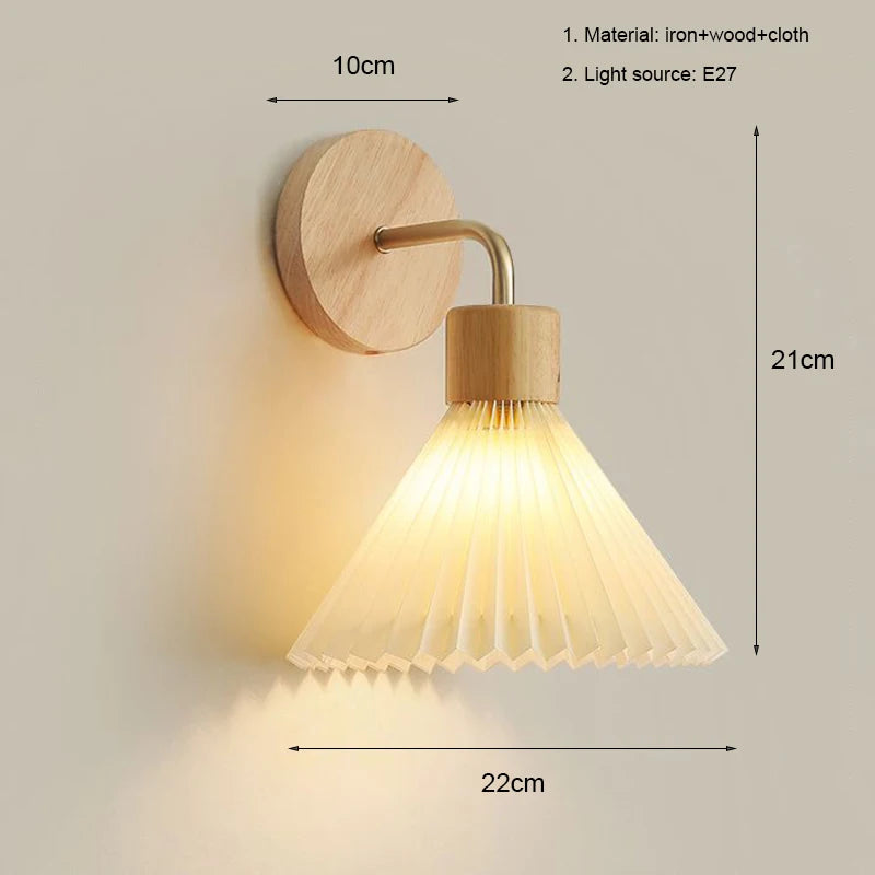 Applique Bois Nordique LED Chambre Hôtel – Salon Bureau Chic