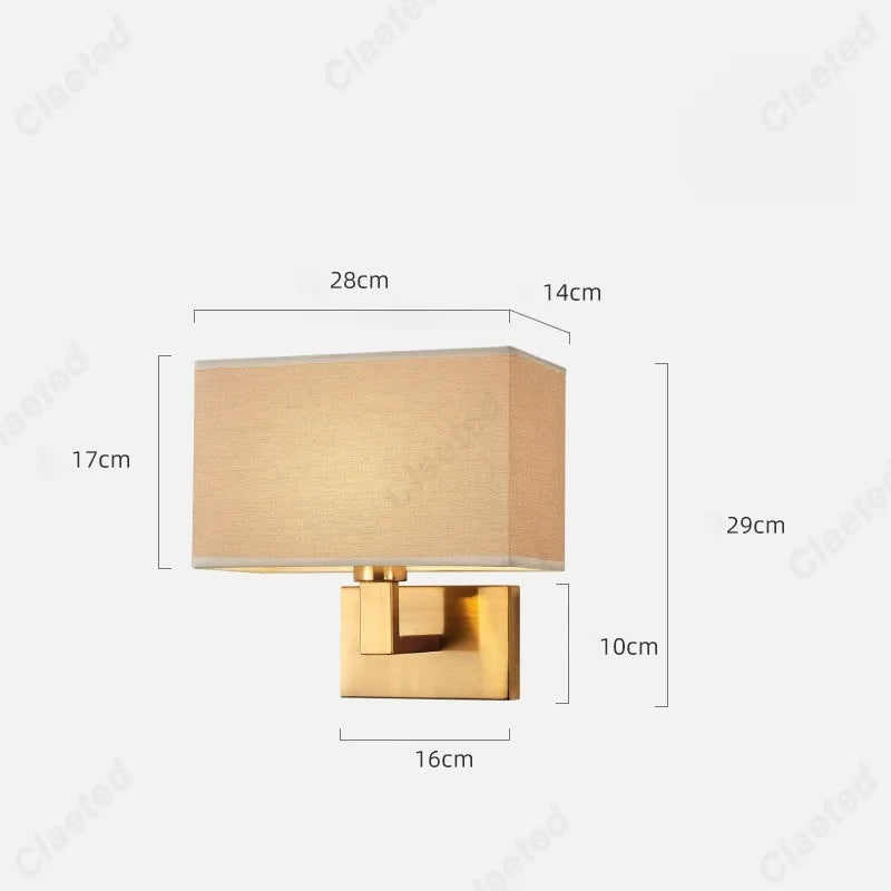 Applique Murale Orientable Abat-Jour Tissu – Chambre Salon Couloir