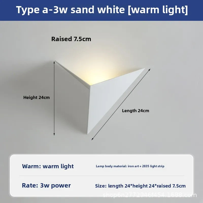 Applique LED Géométrique Minimaliste – Chambre Salon Couloir Art