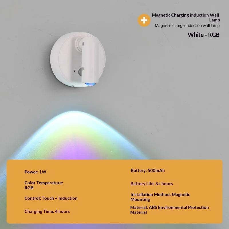 Applique LED Magnétique Rechargeable – Lecture Sans Perçage
