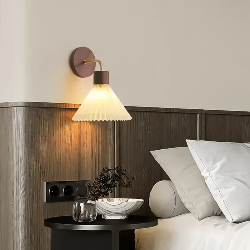 Applique Bois Nordique LED Chambre Hôtel – Salon Bureau Chic