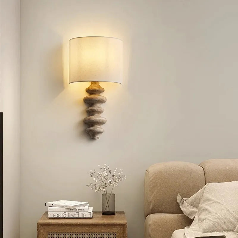 Applique Bois et Tissu Américain Rétro – Salon Chambre Couloir