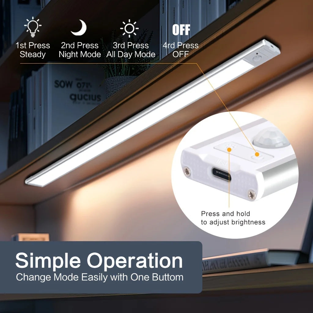 Réglette LED Sans Fil Rechargeable – Placard Cuisine Chambre
