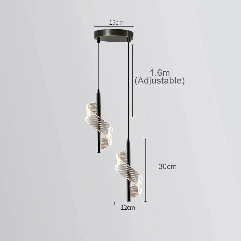 Applique Spirale LED Nordique – Chambre Salon Fond de Mur