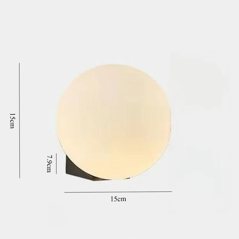 Applique Boule Verre Givré Doré – Minimaliste Scandinave Chambre