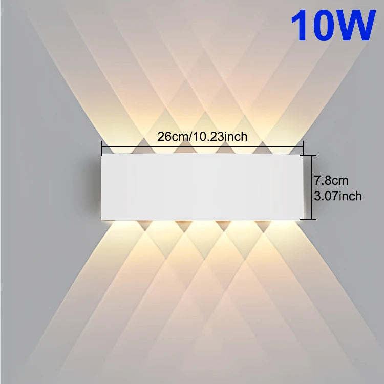 Applique LED Extérieure Haut/Bas – Jardin Porche Terrasse Moderne