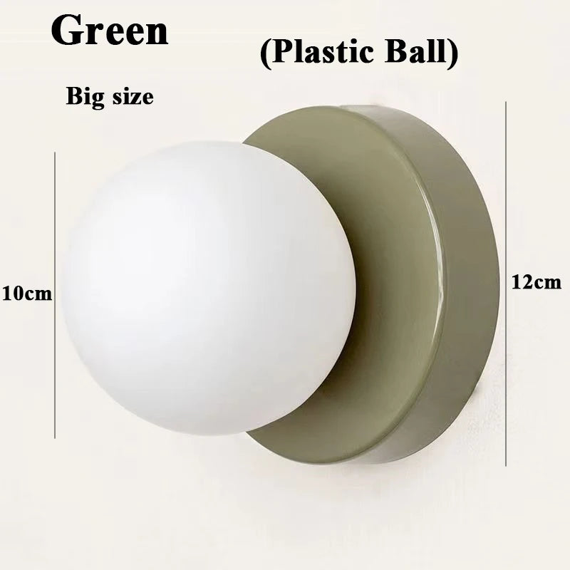 Applique Boule Macaron Colorée – Chambre Salon Design Pastel