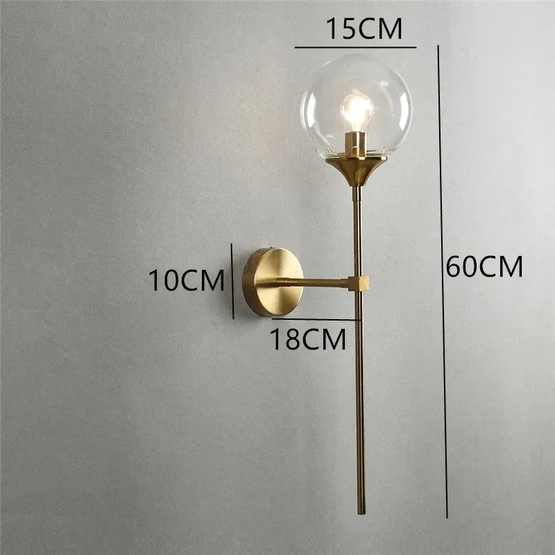 Applique Boule Verre Colorée – Déco Chic Chambre Salle de Bain