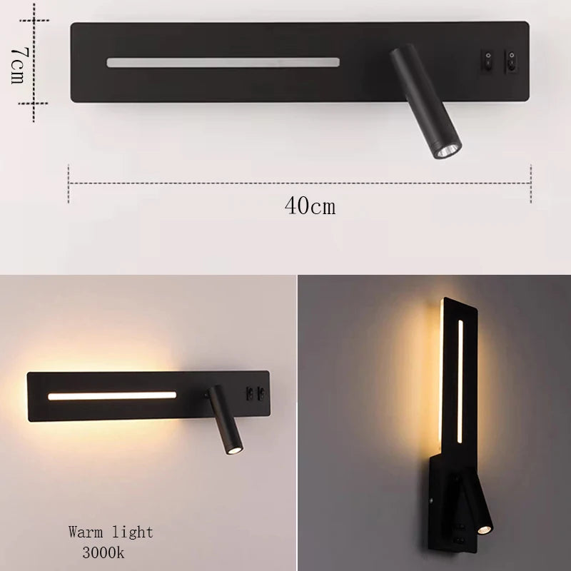 Applique Murale avec Port USB – Lecture Tête de Lit Chambre