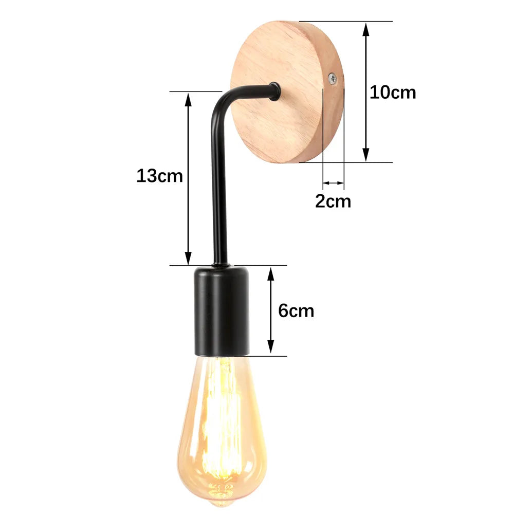 Applique Bois et Fer Campagne Industrielle – Chambre Couloir