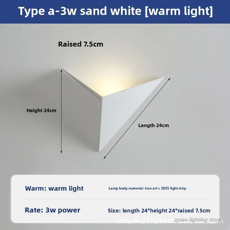 Applique LED Géométrique Minimaliste – Chambre Salon Couloir Art