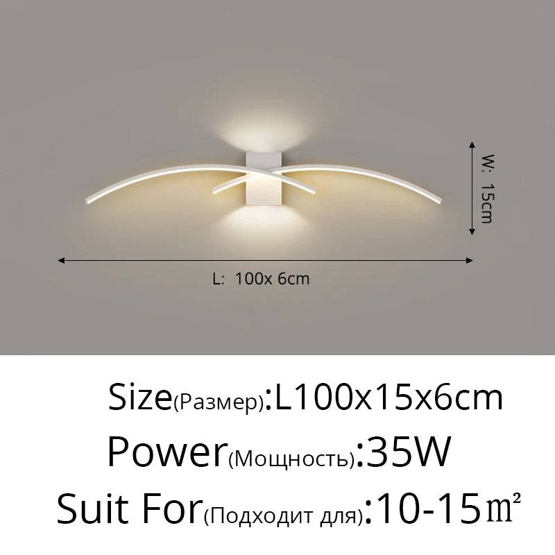 Applique LED Bande Minimaliste Loft – Fond Salon Chambre Design