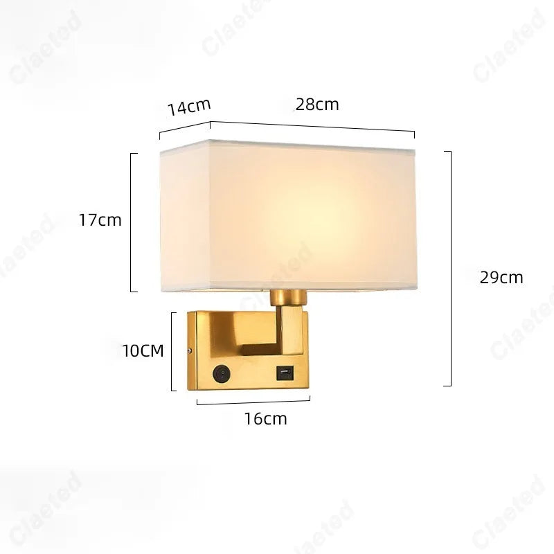 Applique Murale Orientable Abat-Jour Tissu – Chambre Salon Couloir