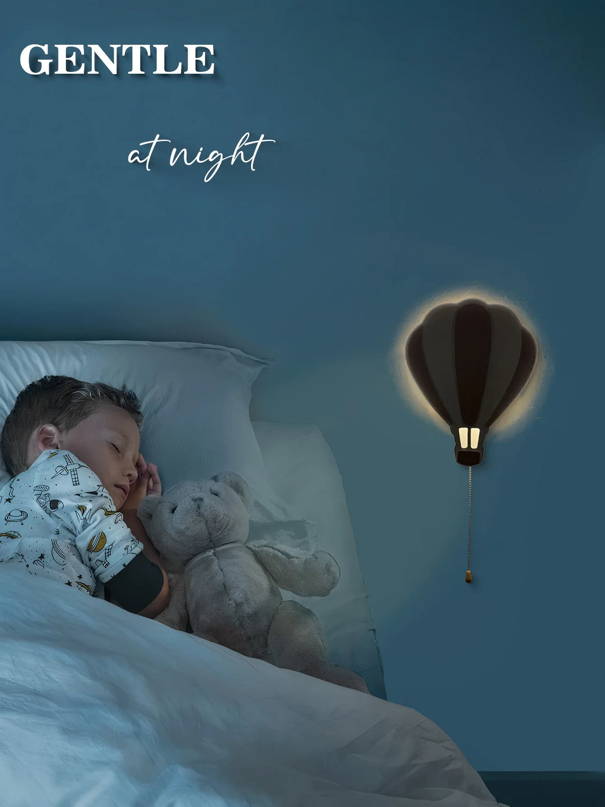 Applique Nuage Flottant – Veilleuse Bois Chambre Bébé
