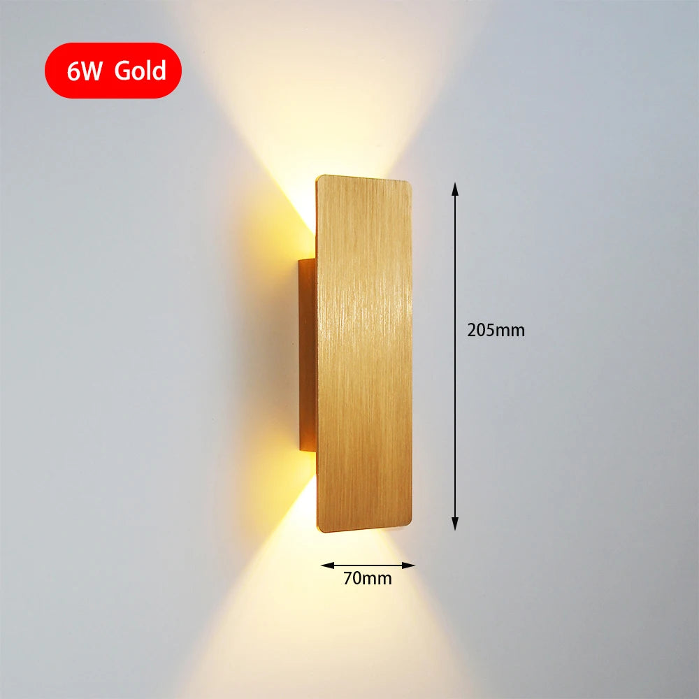 Applique LED Double Éclairage Aluminium – Chambre Couloir