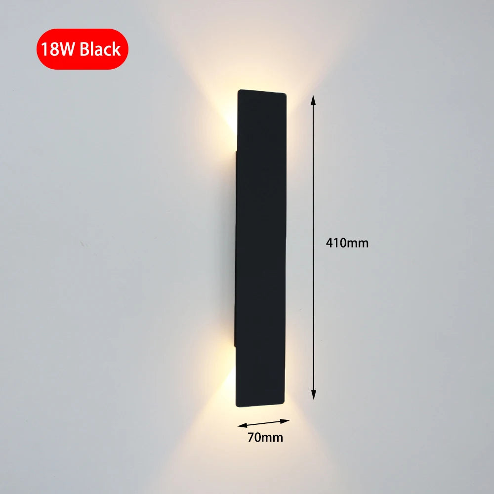 Applique LED Double Éclairage Aluminium – Chambre Couloir