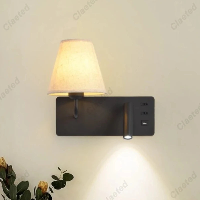 Applique LED Tactile USB Tête de Lit – Hôtel Chambre Design